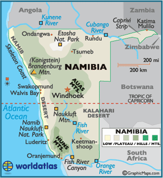 namibie carte